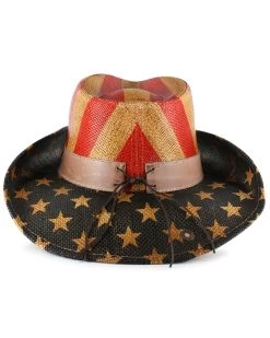 Cody James Men's Justice American Flag Drifter Straw Cowboy Hat -Cody James 099P25 PY P2