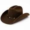 Cody James Men's Cattleman Tooled Star Concho Band Wool Hat  -Cody James 2000234016 200 P1