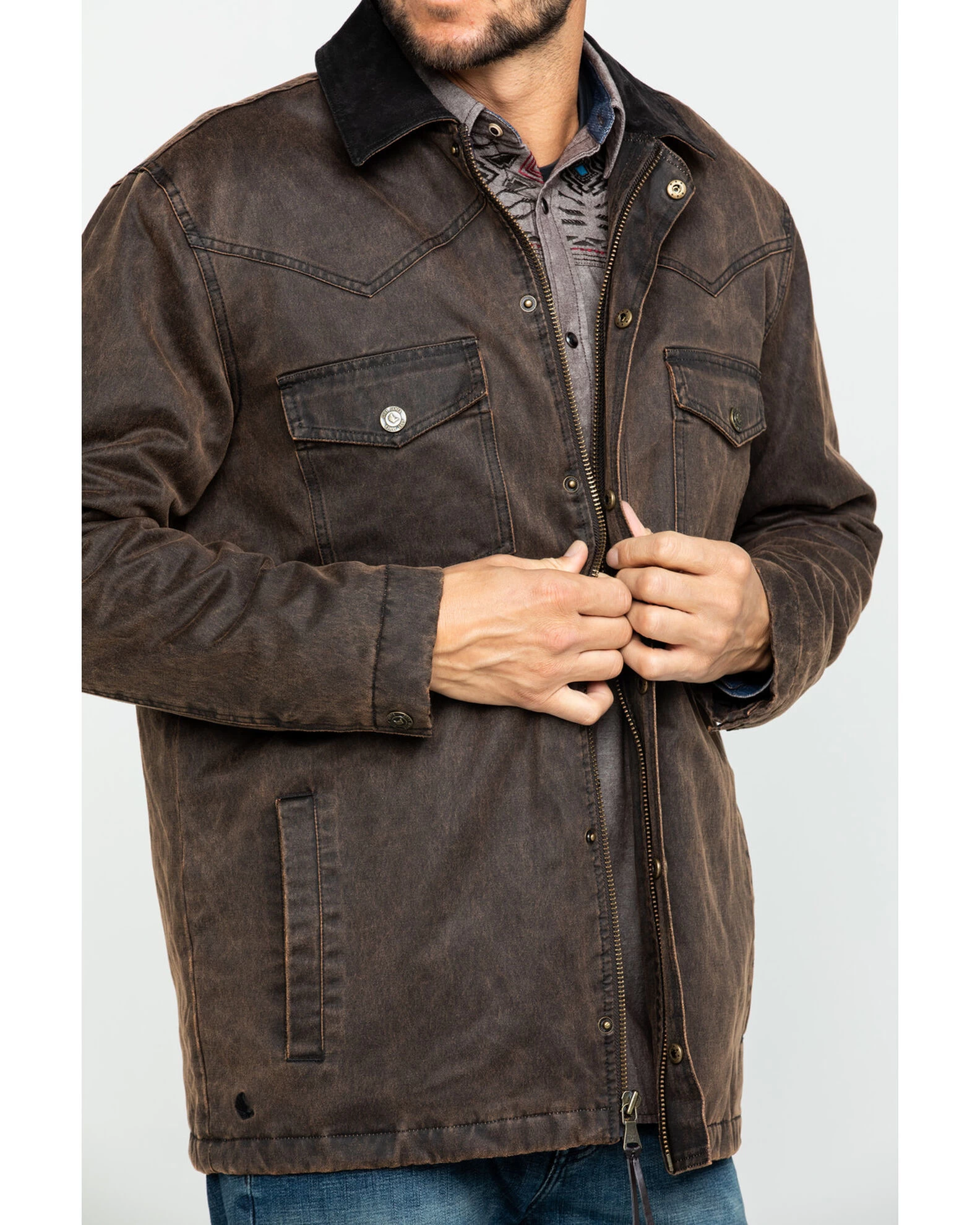 Cody James Men's Westward Oilskin Field Coat 3 Cody James Men's Westward Oilskin Field Coat