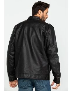 Cody James Men's Backwoods Distressed Faux Leather Moto Jacket - Big & Tall -Cody James 2000282519 200 P2