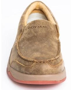 Cody James Men's Tan Oxford Slip-On Shoes - Moc Toe -Cody James 2000294753 280 P4