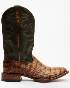Cody James Men's Brown Exotic Caiman Tail Skin Western Boots - Broad Square Toe -Cody James 2000339009 200 P2