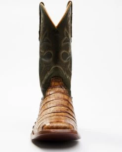 Cody James Men's Brown Exotic Caiman Tail Skin Western Boots - Broad Square Toe -Cody James 2000339009 200 P4