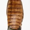 Cody James Men's Brown Exotic Caiman Tail Skin Western Boots - Broad Square Toe