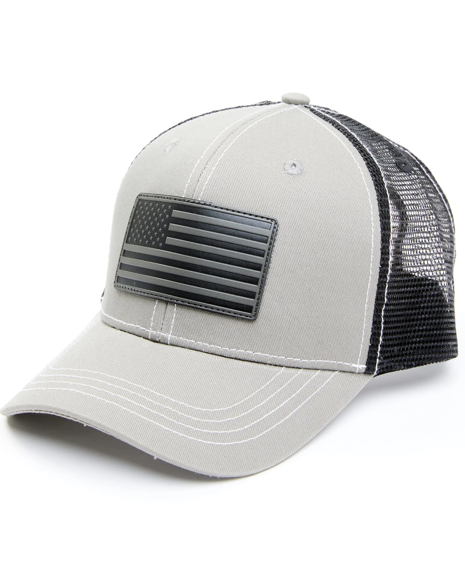 Cody James Men's Gray Flag Patch Mesh Back Ball Cap 3 Cody James Men's Gray Flag Patch Mesh Back Ball Cap