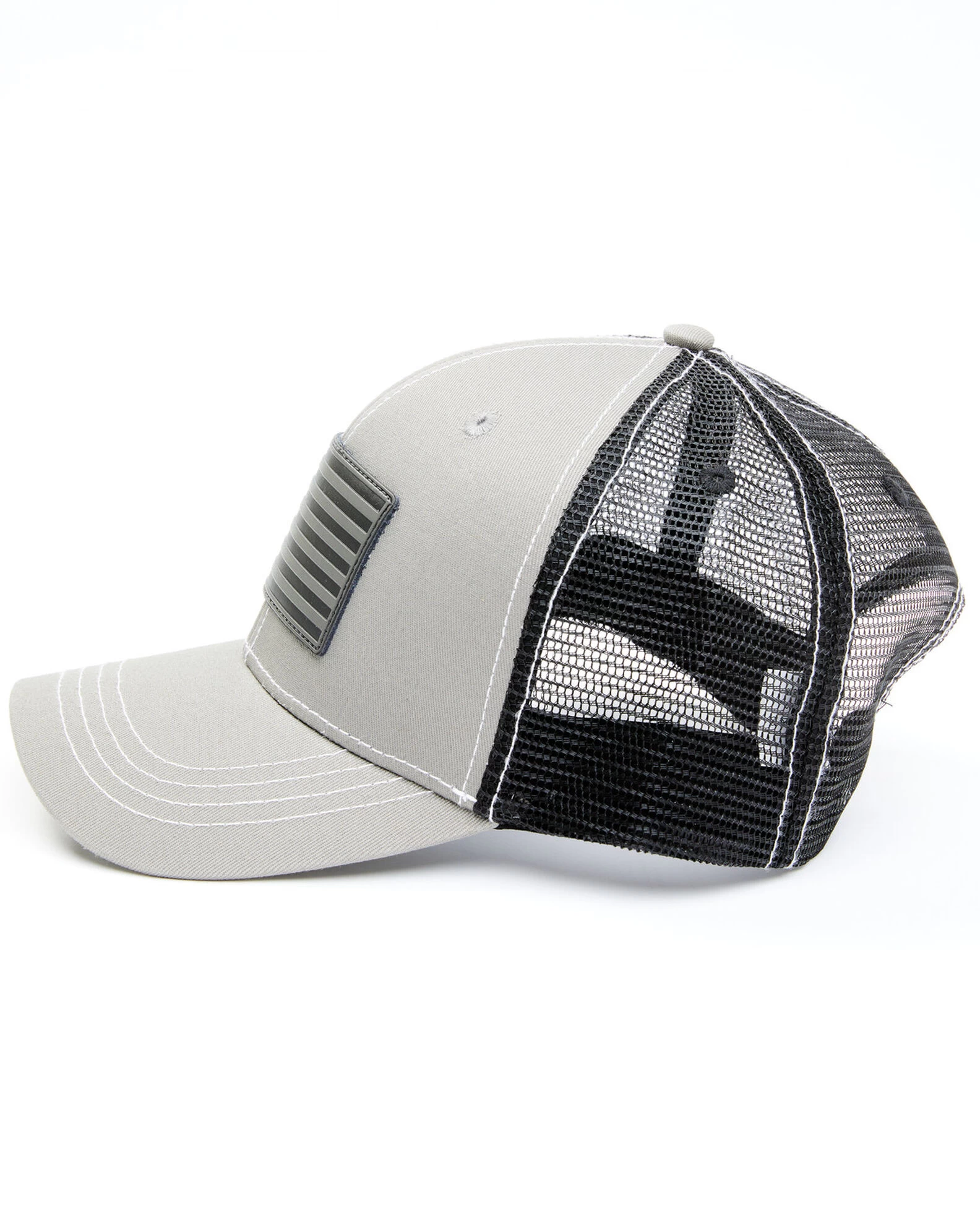 Cody James Men's Gray Flag Patch Mesh Back Ball Cap 4 Cody James Men's Gray Flag Patch Mesh Back Ball Cap - Image 2