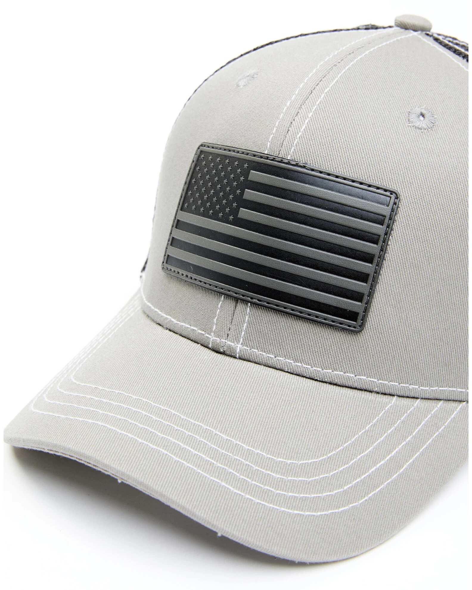 Cody James Men's Gray Flag Patch Mesh Back Ball Cap 5 Cody James Men's Gray Flag Patch Mesh Back Ball Cap - Image 3