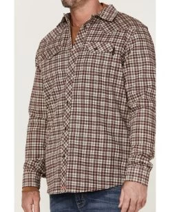 Cody James Men's FR Small Plaid Print Long Sleeve Pearl Snap Work Shirt  -Cody James 2000343143 640 P3