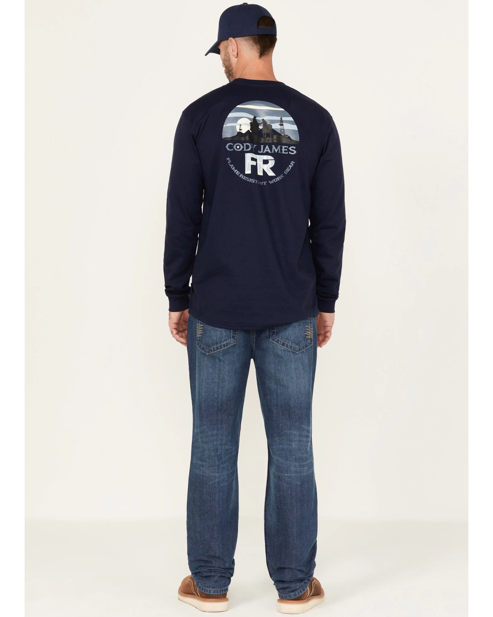 Cody James Men's FR Medium Wash Slim Straight Jeans 3 Cody James Men's FR Medium Wash Slim Straight Jeans