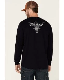 Cody James Men's FR Longhorn Graphic Long Sleeve Work T-Shirt  -Cody James 2000349468 410 P4