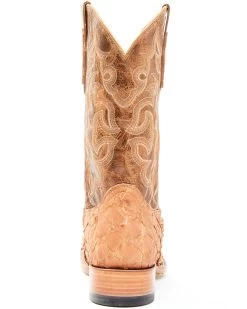 Cody James Men's Caramel Matte Pirarucu Exotic Western Boots - Broad Square Toe  -Cody James 2000351586 255 P5