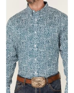 Cody James Core Men's Workforce Floral Print Long Sleeve Button-Down Western Shirt  -Cody James 2000351664 941 P3