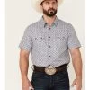 Cody James Men's Double Arrow Geo Print Short Sleeve Snap Western Shirt  -Cody James 2000351749 020 P1