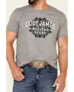 Cody James Men's Gray Southwestern Cylinder Graphic Short Sleeve T-Shirt  -Cody James 2000351762 070 P3