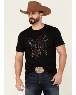 Cody James Men's Crossways Graphic Short Sleeve T-Shirt - Black