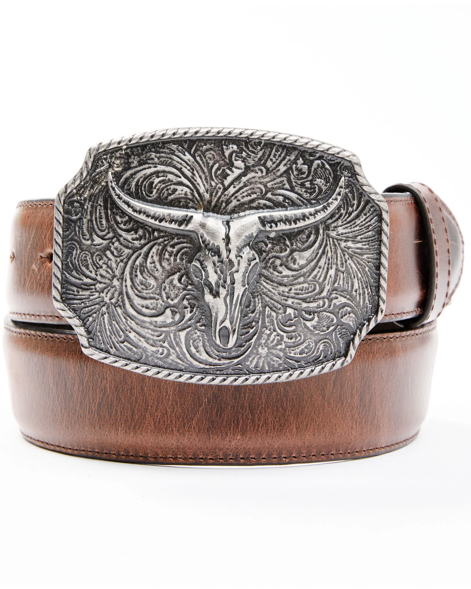 Cody James Men's Longhorn Scroll Buckle Belt 3 Cody James Men's Longhorn Scroll Buckle Belt