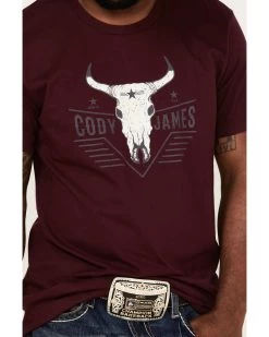 Cody James Men's Texas Coast Skull Logo Graphic Short Sleeve T-Shirt  -Cody James 2000359066 640 P3