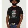 Cody James Men's Viva Mexico Muertos Skull Graphic Short Sleeve T-Shirt  -Cody James 2000359069 001 P1