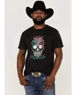 Cody James Men's Viva Mexico Muertos Skull Graphic Short Sleeve T-Shirt 
