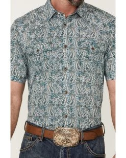 Cody James Men's Vista Paisley Print Short Sleeve Snap Western Shirt - Big & Tall 8 Cody James Men's Vista Paisley Print Short Sleeve Snap Western Shirt - Big & Tall -Cody James 2000359547 400 P3