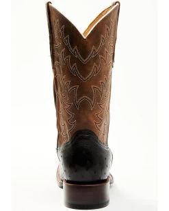 Cody James Men's Saddle Black Full-Quill Ostrich Exotic Western Boots - Broad Square Toe -Cody James 2000359778 001 P5 1