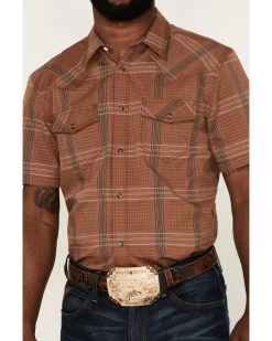 Cody James Men's Easl End Large Plaid Short Sleeve Snap Western Shirt  -Cody James 2000364861 200 P3