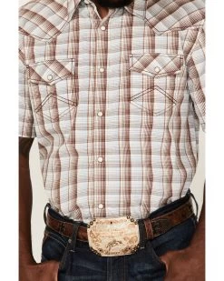 Cody James Men's Mount Vernon Small Plaid Short Sleeve Snap Western Shirt - Big & Tall  -Cody James 2000364864 907 P3