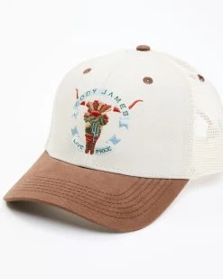 Cody James Men's Live Free Printed Embroidered Skull Mesh-Back Ball Cap 