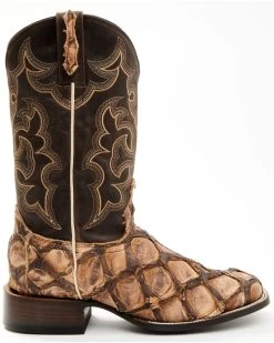 Cody James Men's Exotic Pirarucu Western Boots - Broad Square Toe -Cody James 2000371838 240 P2