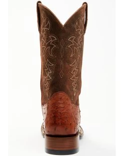 Cody James Men's Brandy Genuine Ostrich Exotic Western Boots - Broad Square Toe -Cody James 2000371858 600 P5