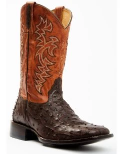 Cody James Men's Sienna Genuine Ostrich Exotic Western Boots - Broad Square ToeÂ