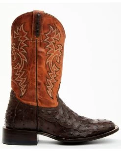 Cody James Men's Sienna Genuine Ostrich Exotic Western Boots - Broad Square Toe -Cody James 2000371861 200 P2 1
