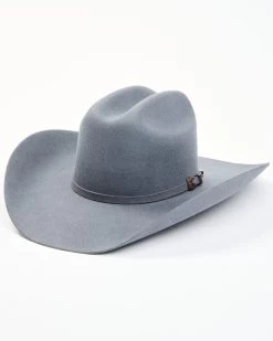 Cody James Men's 5X Self Band Cattleman Fur Blend Western Hat - Granite