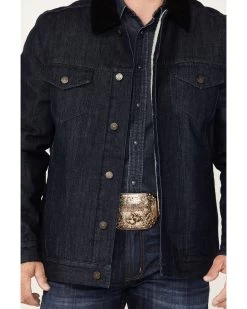 Cody James Men's Grand Teton Dark Wash Sherpa Cord Collar Denim Jacket -Cody James 2000373949 416 P3