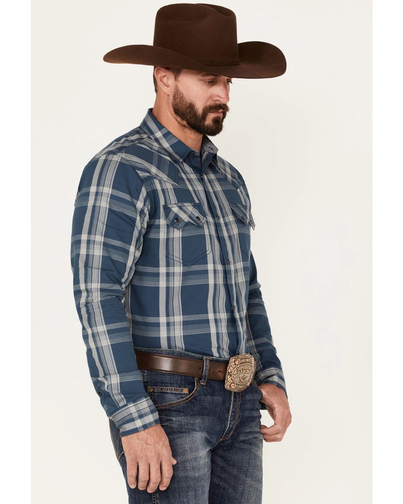 Cody James Men's Expression Large Plaid Snap Western Shirt 4 Cody James Men's Expression Large Plaid Snap Western Shirt - Image 2