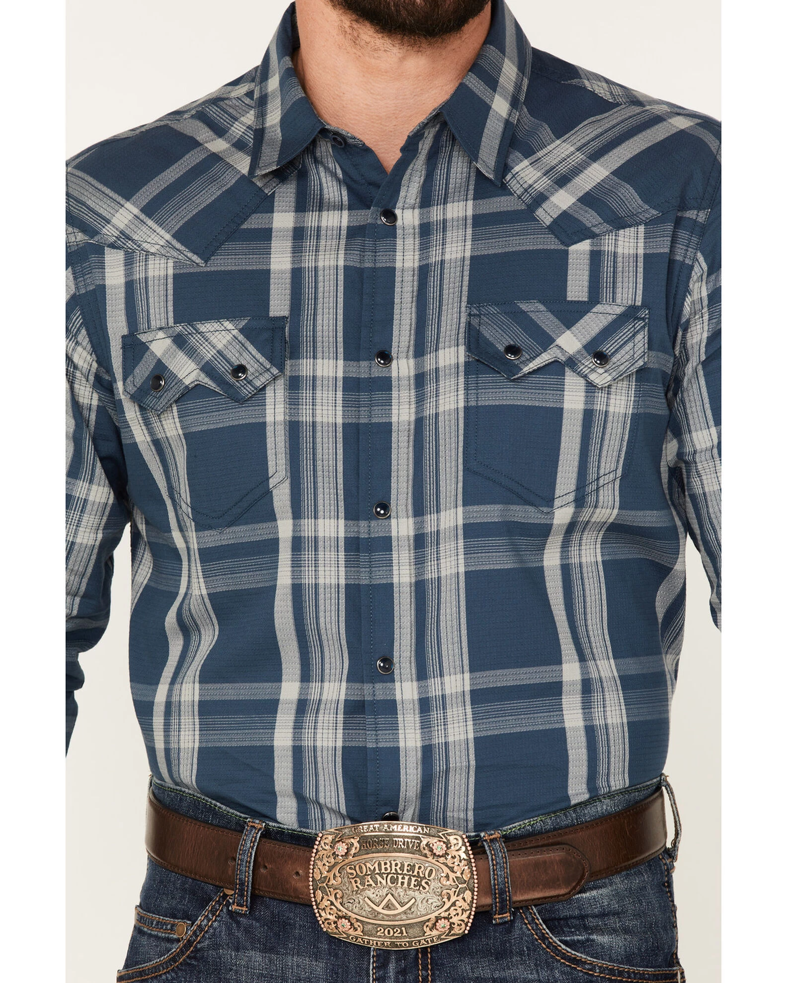 Cody James Men's Expression Large Plaid Snap Western Shirt 5 Cody James Men's Expression Large Plaid Snap Western Shirt - Image 3