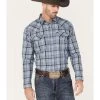Cody James Men's Stream Plaid Print Long Sleeve Pearl Snap Western Flannel Shirt  -Cody James 2000374125 400 P1