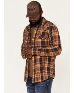 Cody James Men's Wood Chuck Large Plaid Print Long Sleeve Snap Western Flannel Shirt - Big & Tall 
