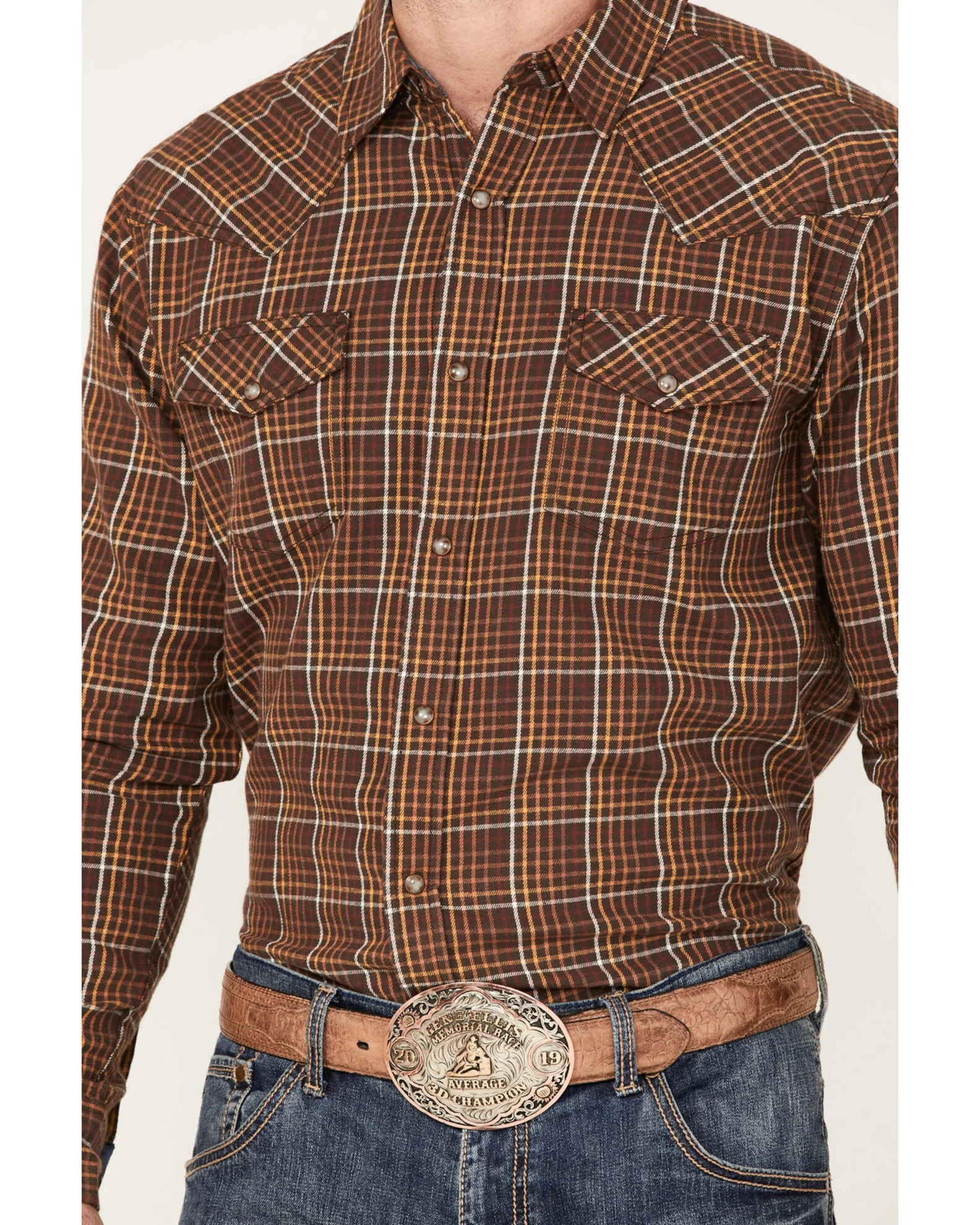Cody James Men's Rusty Nail Small Plaid Print Long Sleeve Snap Western Flannel Shirt - Big & Tall 5 Cody James Men's Rusty Nail Small Plaid Print Long Sleeve Snap Western Flannel Shirt - Big & Tall - Image 3