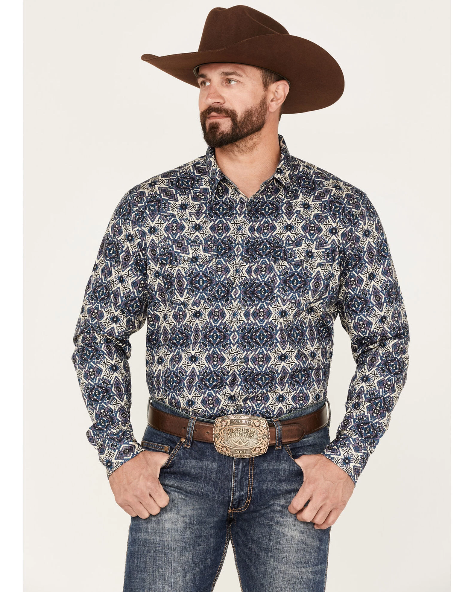 Cody James Men's Appalacian Southwestern Print Snap Western Shirt 3 Cody James Men's Appalacian Southwestern Print Snap Western Shirt