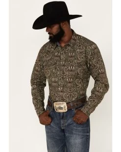Cody James Men's Rio Sonora Paisley Print Long Sleeve Snap Western Shirt - Big & Tall