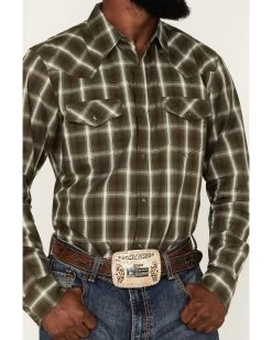 Cody James Men's Lost Trail Plaid Print Long Sleeve Snap Western Shirt - Big & Tall -Cody James 2000380436 341 P3