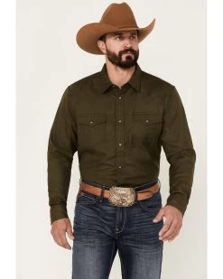Cody James Men's Wooly Mammoth Solid Long Sleeve Snap Western Shirt
