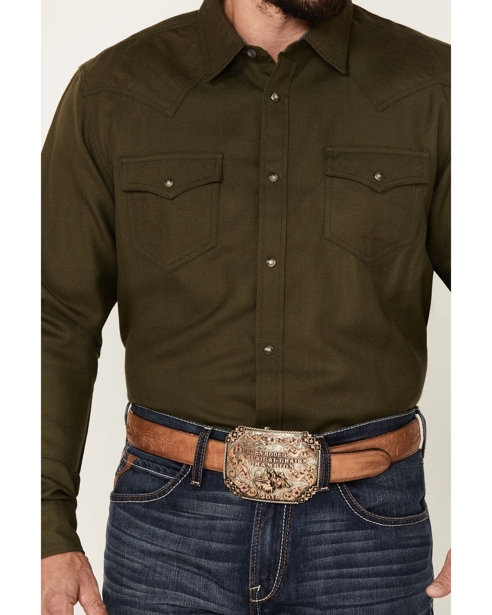 Cody James Men's Wooly Mammoth Solid Long Sleeve Snap Western Shirt 5 Cody James Men's Wooly Mammoth Solid Long Sleeve Snap Western Shirt - Image 3