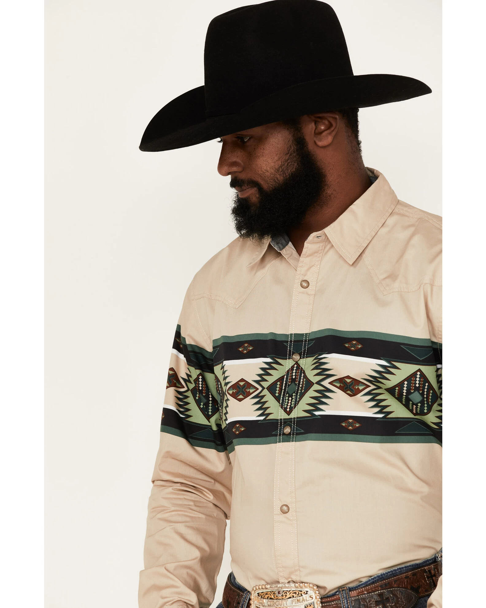Cody James Men's Coyote Border Long Sleeve Snap Western Shirt 4 Cody James Men's Coyote Border Long Sleeve Snap Western Shirt - Image 2