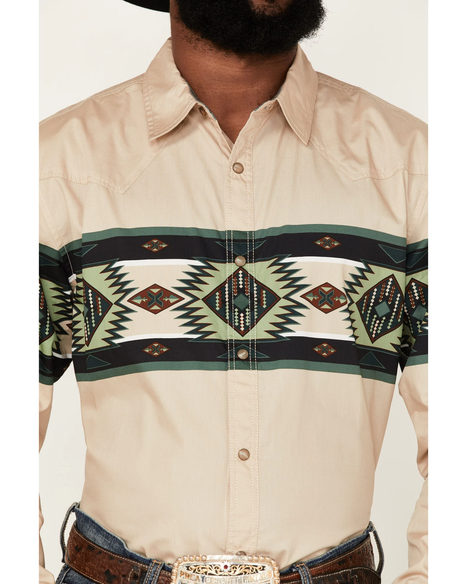 Cody James Men's Coyote Border Long Sleeve Snap Western Shirt 5 Cody James Men's Coyote Border Long Sleeve Snap Western Shirt - Image 3