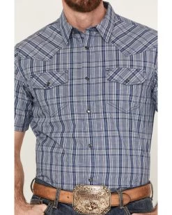Cody James Men's Plaid Print Short Sleeve Western Snap Shirt -Cody James 2000383151 410 P3