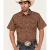 Cody James Men's Rabbit Foot Geo Print Short Sleeve Snap Western Shirt -Cody James 2000383152 201 P1