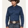 Cody James Men's 2nd Round Geo Print Long Sleeve Button-Down Western Shirt -Cody James 2000383200 401 P1