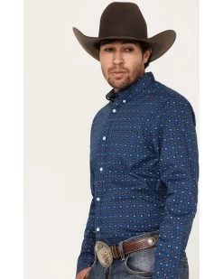 Cody James Men's 2nd Round Geo Print Long Sleeve Button-Down Western Shirt -Cody James 2000383200 401 P2